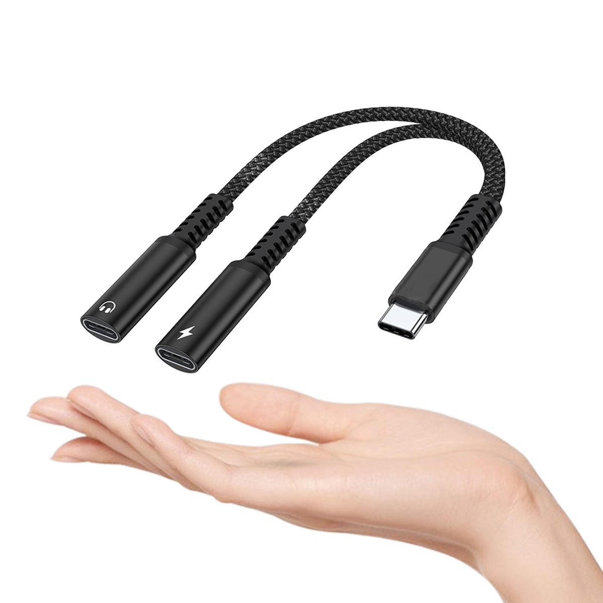 Earphone Splitter Jack - محول USB C ثنائي المنفذ 2