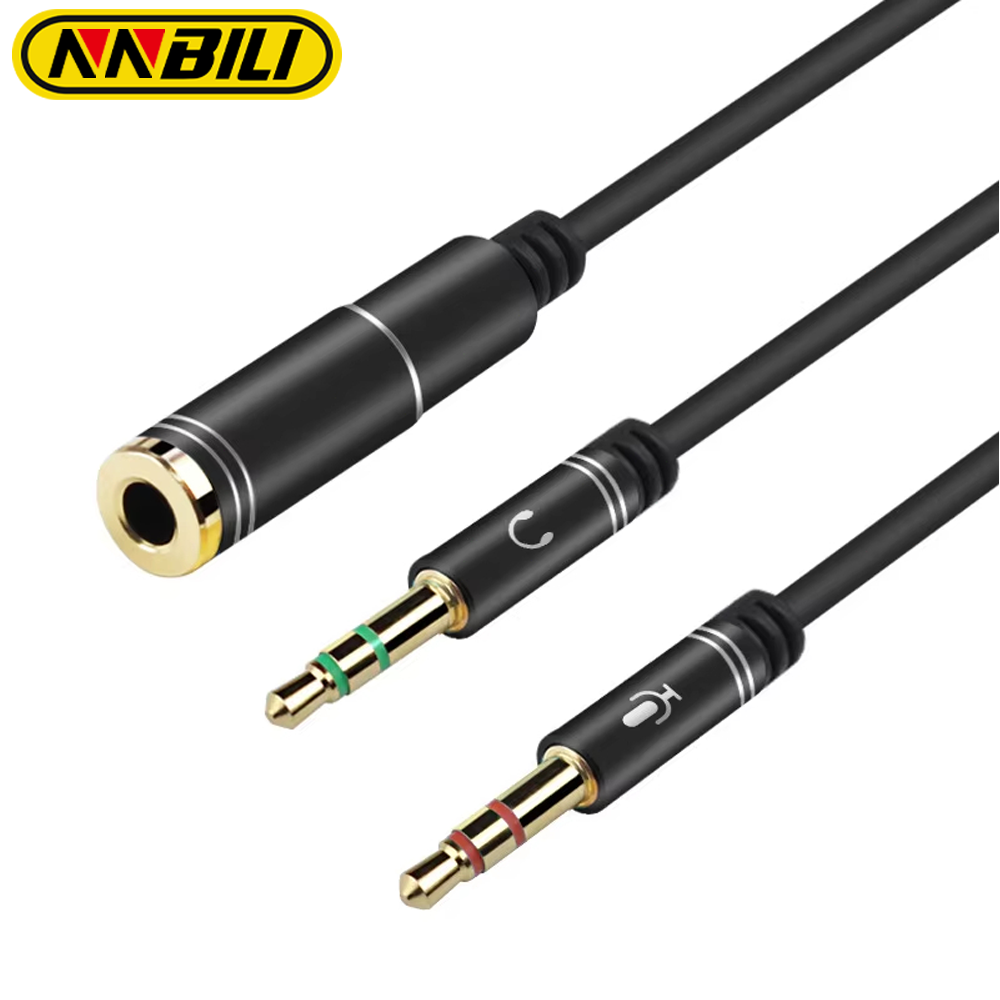 Earphone Splitter Jack - كابل محول Y من NNBILI بمقبس