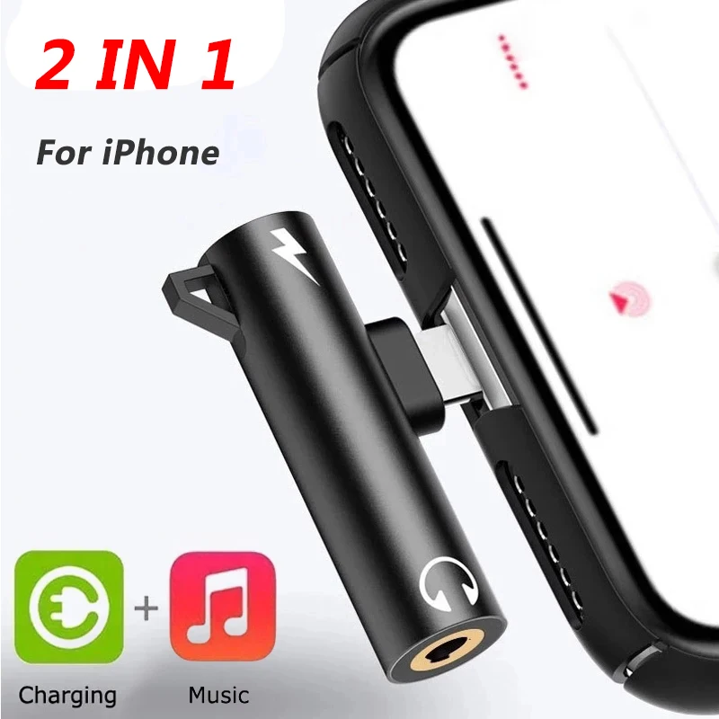 Earphone Splitter Jack - محول 2 في 1 لأجهزة آيفون
