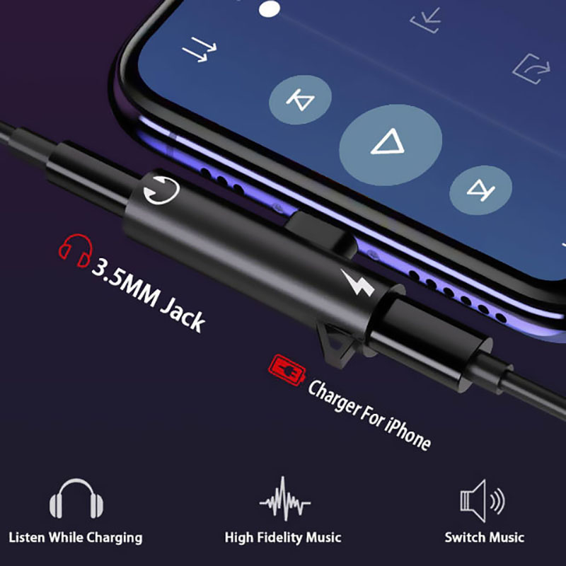 محول مزدوج 2 في 1 للصوت والشحن - مراجعة Earphone Splitter Jack وسعره