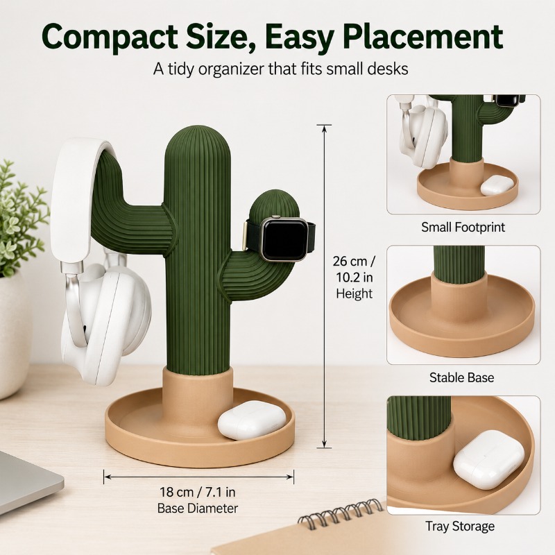 حامل سماعات رأس بتصميم صبار بس - مراجعة Headphone Stand Desk وسعره